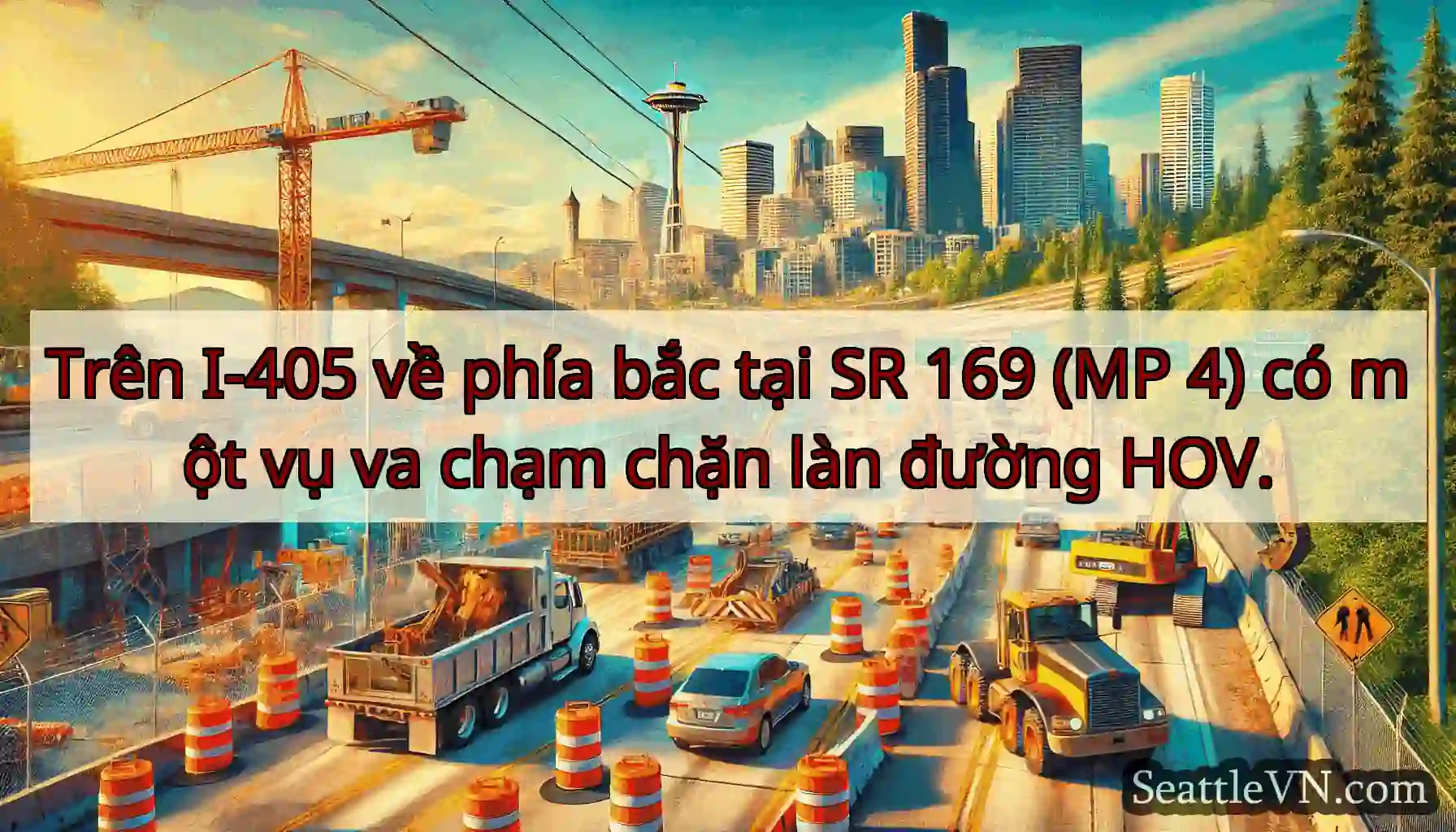 Trên I-405 về phía bắc tại SR 169 (MP 4) có một