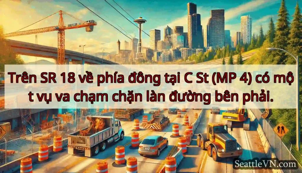 Trên SR 18 về phía đông tại C St (MP 4) có một vụ