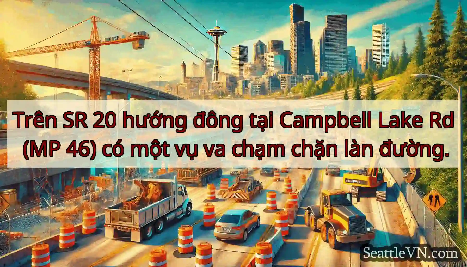 Trên SR 20 hướng đông tại Campbell Lake Rd (MP