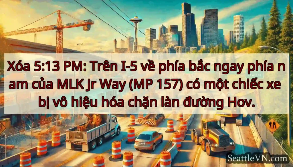 Xóa 5:13 PM: Trên I-5 về phía bắc ngay phía nam