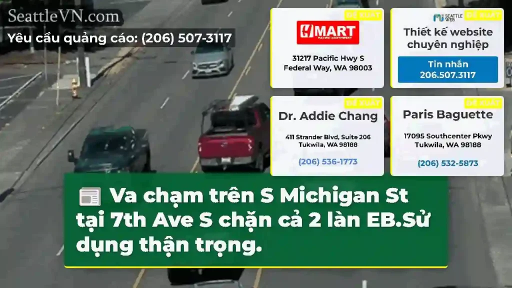 Va chạm trên S Michigan St tại 7th Ave S chặn cả