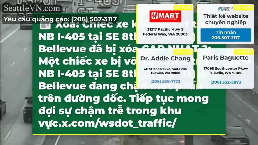 Xóa: Chiếc xe khuyết tật trên NB I-405 tại SE 8th
