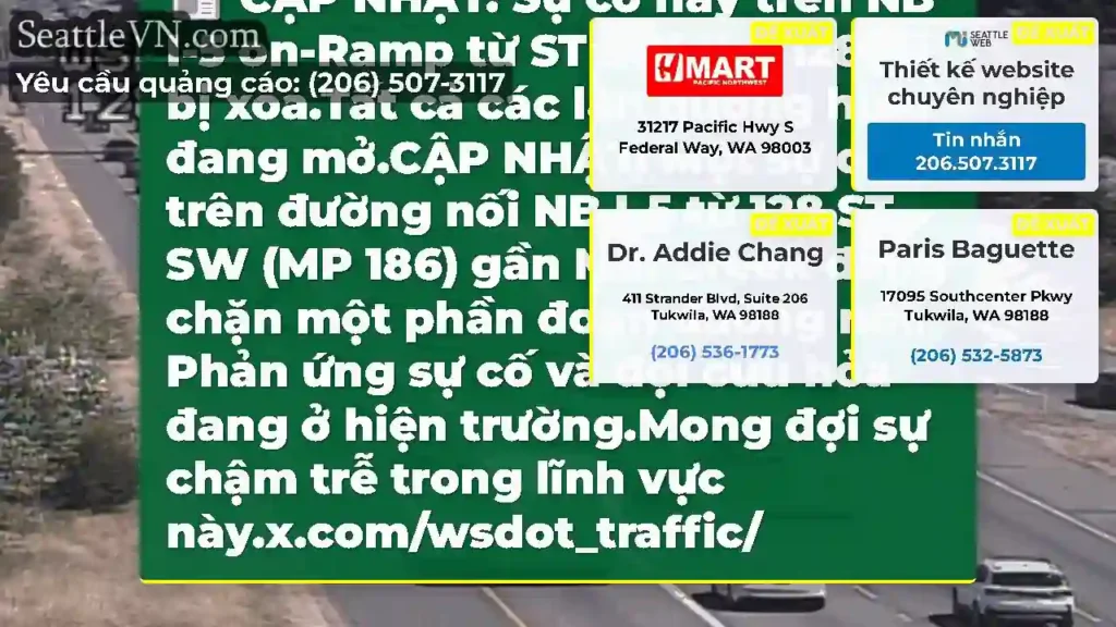 CẬP NHẬT: Sự cố này trên NB I-5 on-Ramp từ ST SW