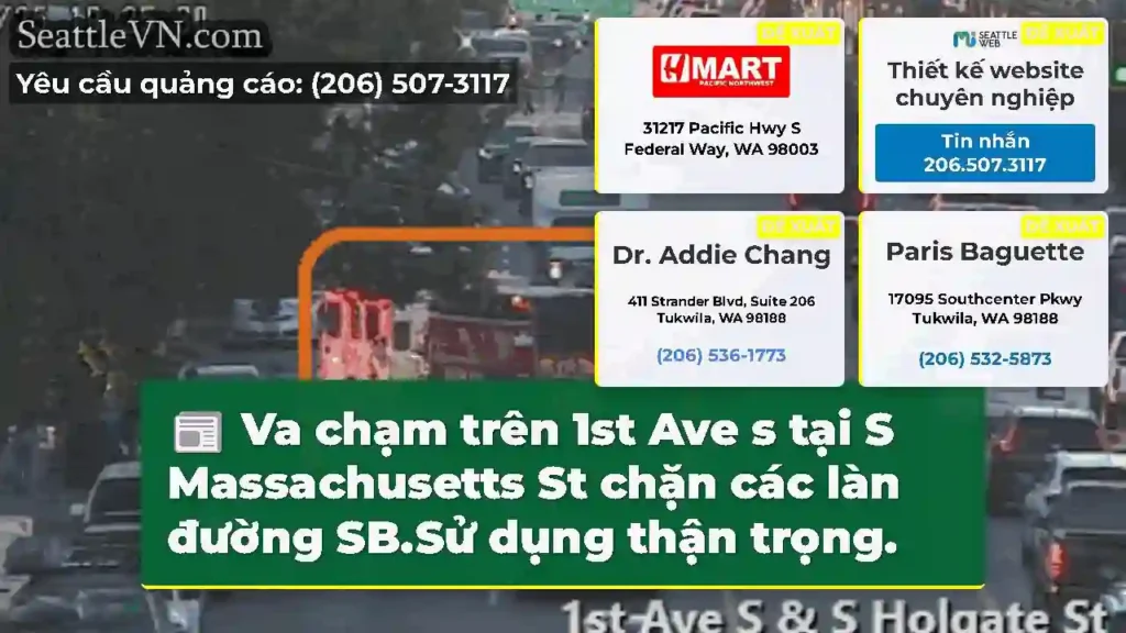 Va chạm trên 1st Ave s tại S Massachusetts St