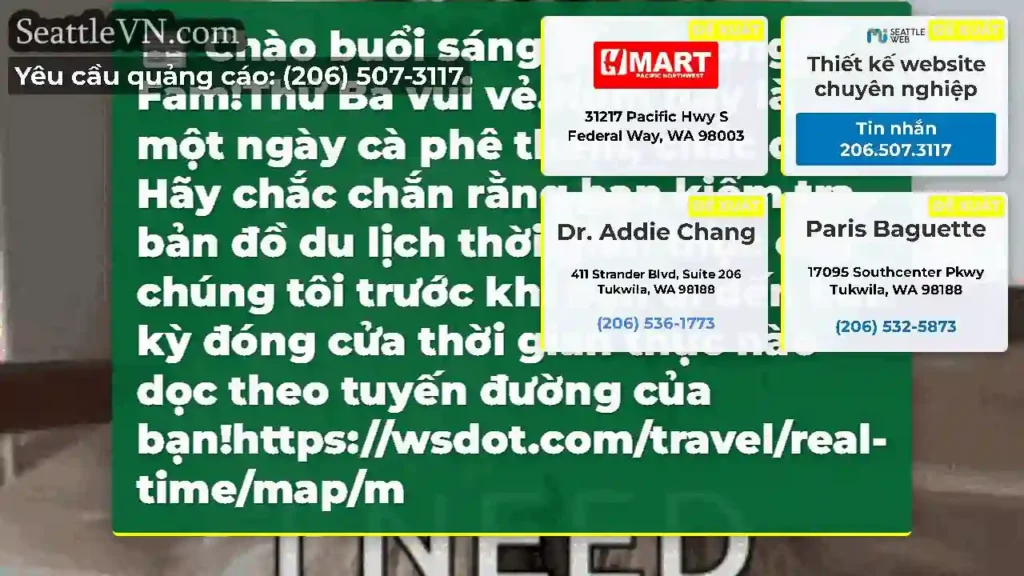 Chào buổi sáng giao thông Fam!Thứ Ba vui vẻ.Hôm