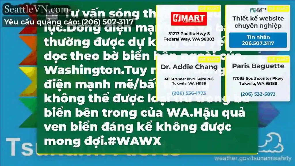 Tư vấn sóng thần có hiệu lực.Dòng điện mạnh mẽ và