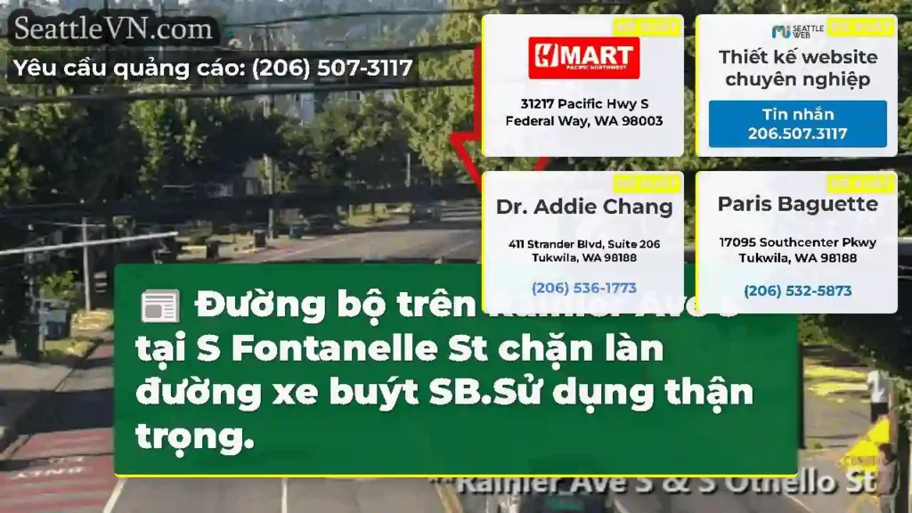Đường bộ trên Rainier Ave s tại S Fontanelle St