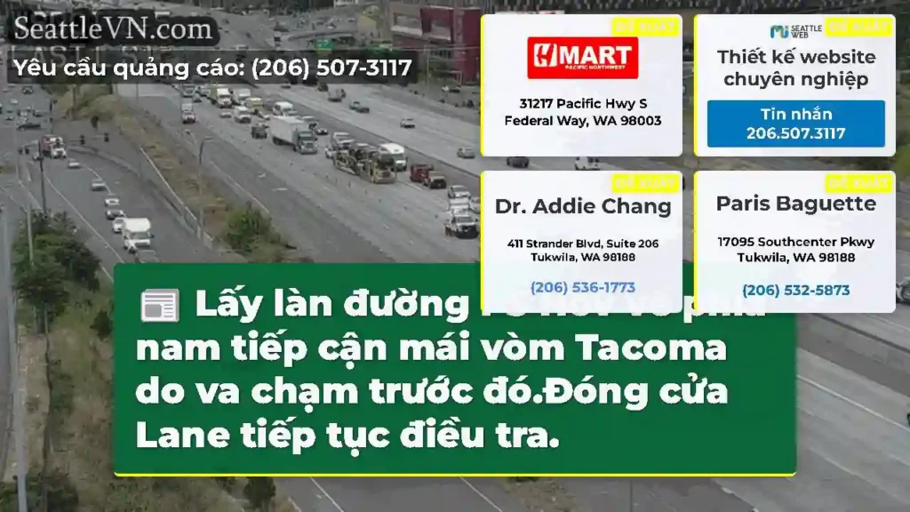 Lấy làn đường I-5 Hov về phía nam tiếp cận mái