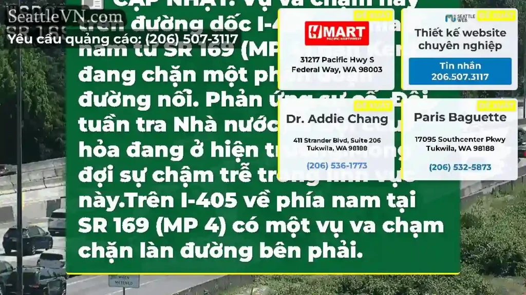 CẬP NHẬT: Vụ va chạm này trên đường dốc I-405 về