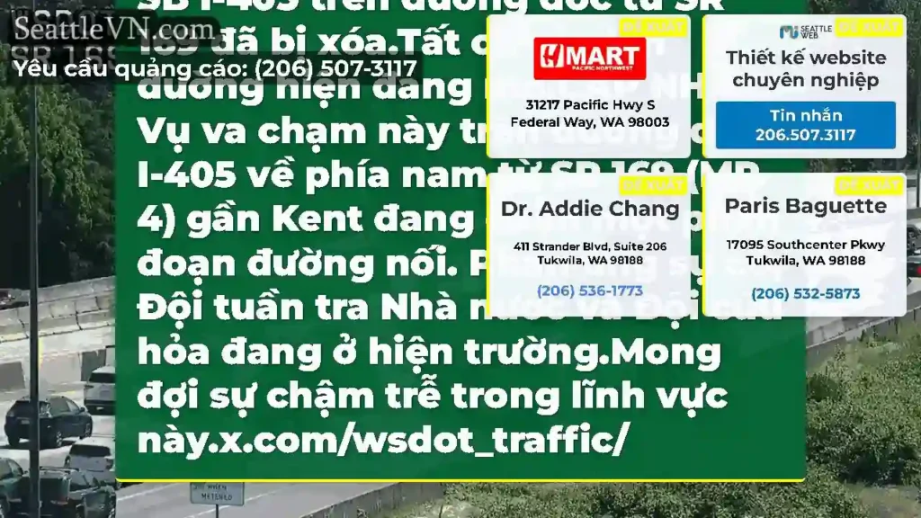 Đã xóa: Sự va chạm này trên SB I-405 trên đường