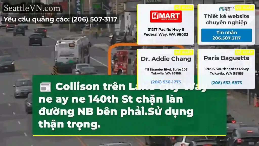 Collison trên Lake City Way ne ay ne 140th St