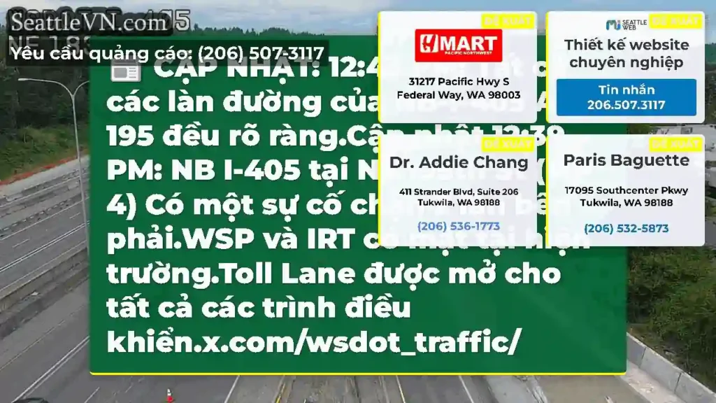 CẬP NHẬT: 12:43 PM: Tất cả các làn đường của