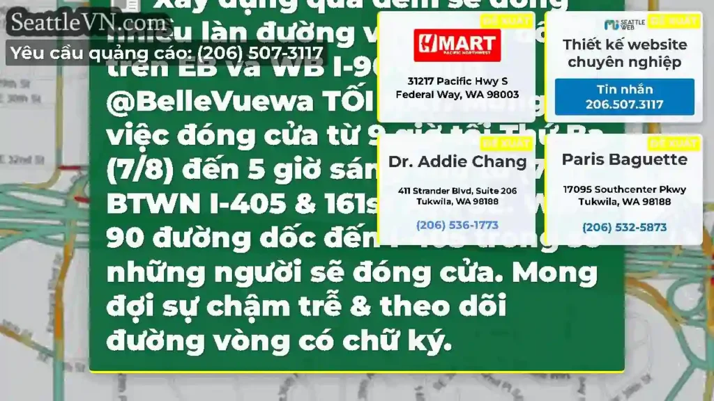 Xây dựng qua đêm sẽ đóng nhiều làn đường và đường
