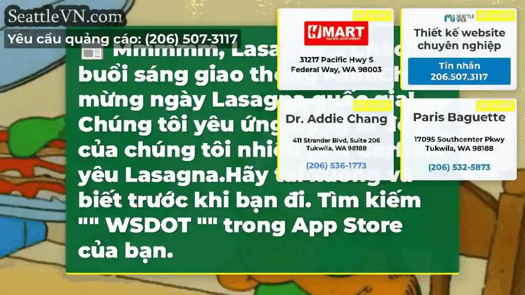 Mmmmm, Lasagna… Chào buổi sáng giao thông