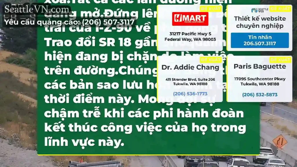 Xóa: Công việc này trên EB I-90 tại Trao đổi SR
