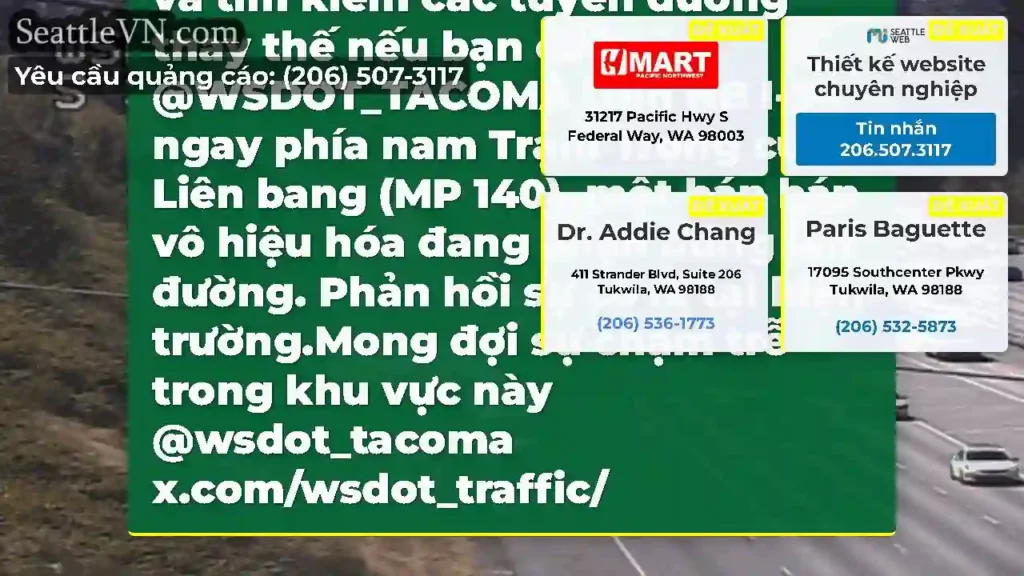 CẬP NHẬT #2: Hai làn đường bên phải của NB I-5