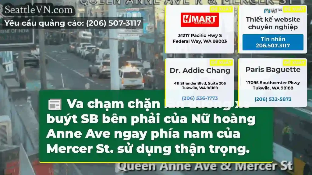Va chạm chặn làn đường xe buýt SB bên phải của Nữ