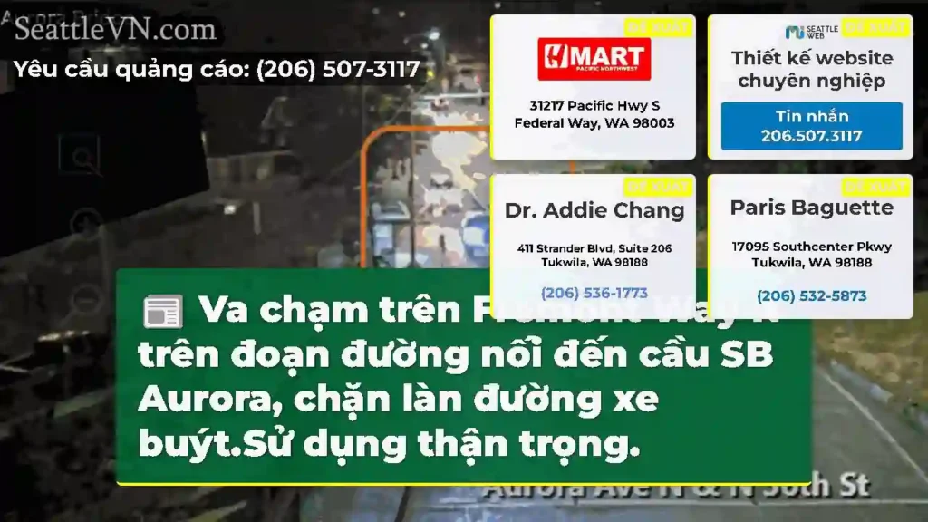 Va chạm trên Fremont Way N trên đoạn đường nối