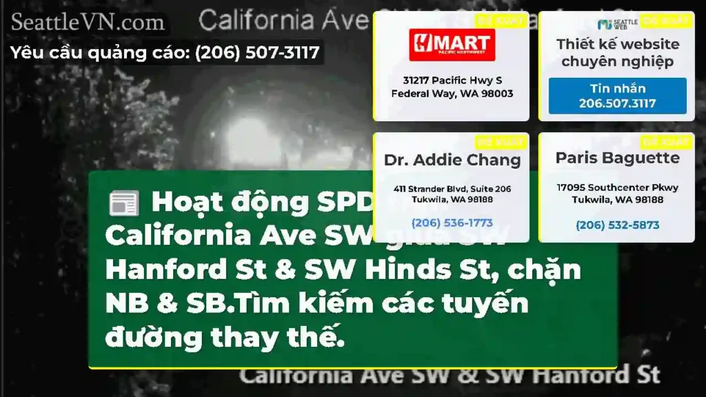 Hoạt động SPD trên California Ave SW giữa SW