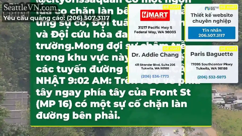 Trên phía tây I-90 ở phía tây của Front Street ở