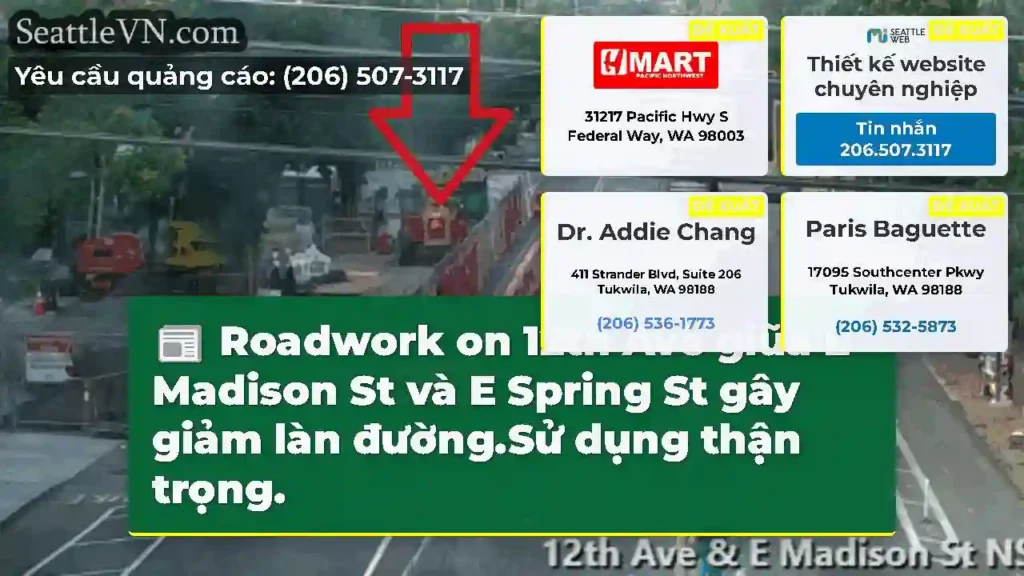 Roadwork on 12th Ave giữa E Madison St và E