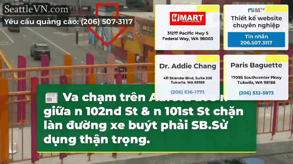 Va chạm trên Aurora ave n giữa n 102nd St & n