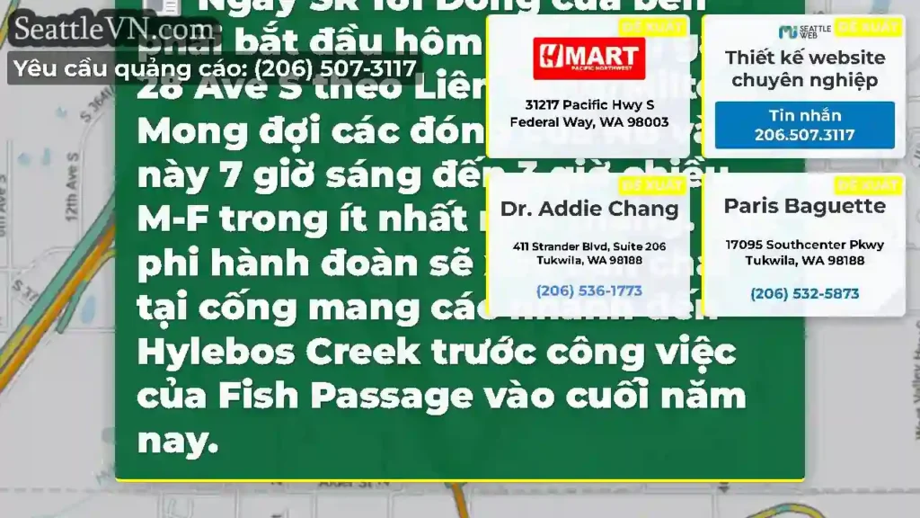 Ngày SR 161 Đóng cửa bên phải bắt đầu hôm nay