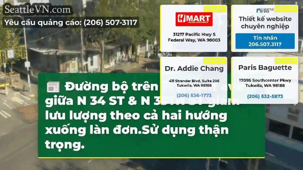 Đường bộ trên Fremont ave n giữa N 34 ST & N 35TH