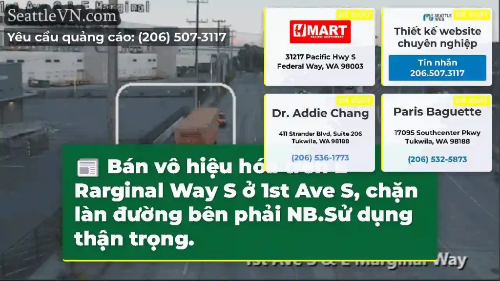 Bán vô hiệu hóa trên E Rarginal Way S ở 1st Ave