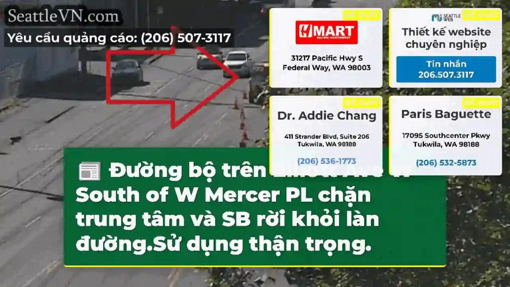 Đường bộ trên Elliott Ave W South of W Mercer PL