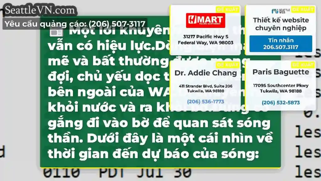 Một lời khuyên về sóng thần vẫn có hiệu lực.Dòng
