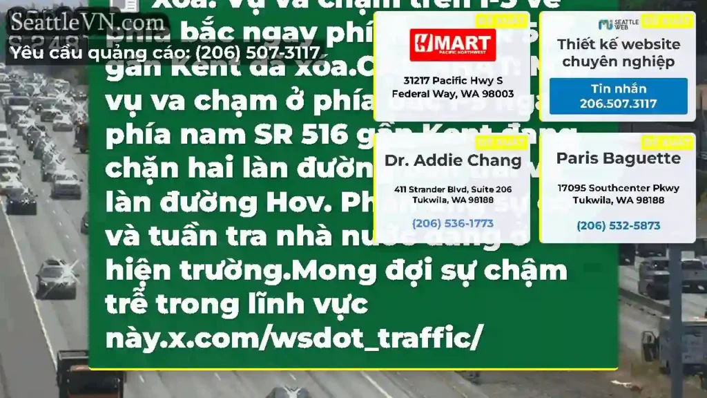 Xóa: Vụ va chạm trên I-5 về phía bắc ngay phía