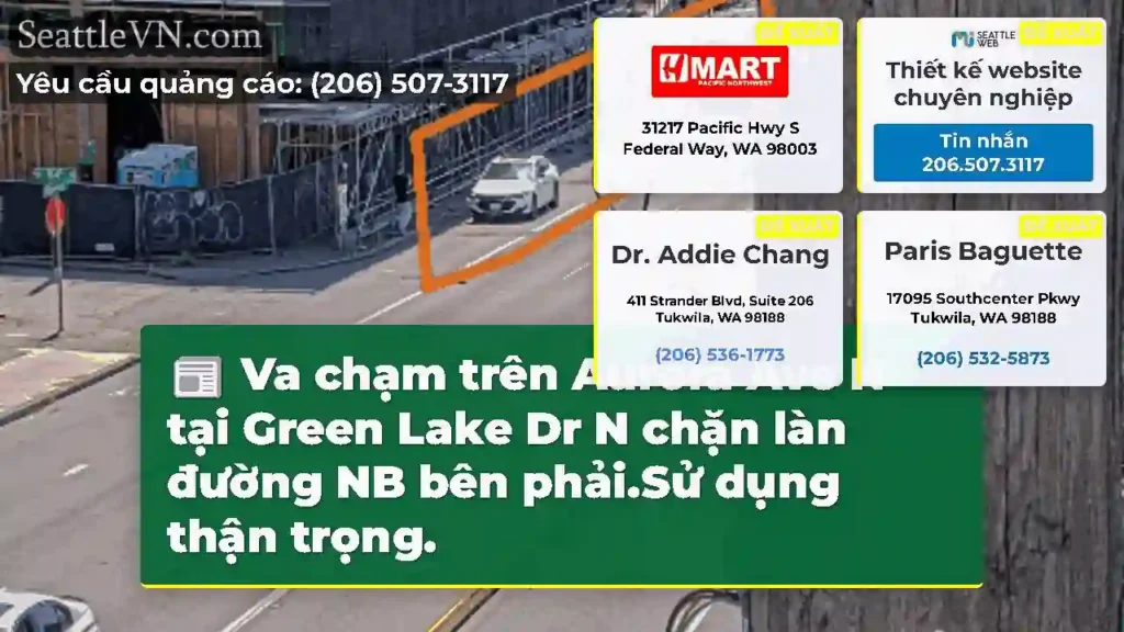 Va chạm trên Aurora Ave N tại Green Lake Dr N