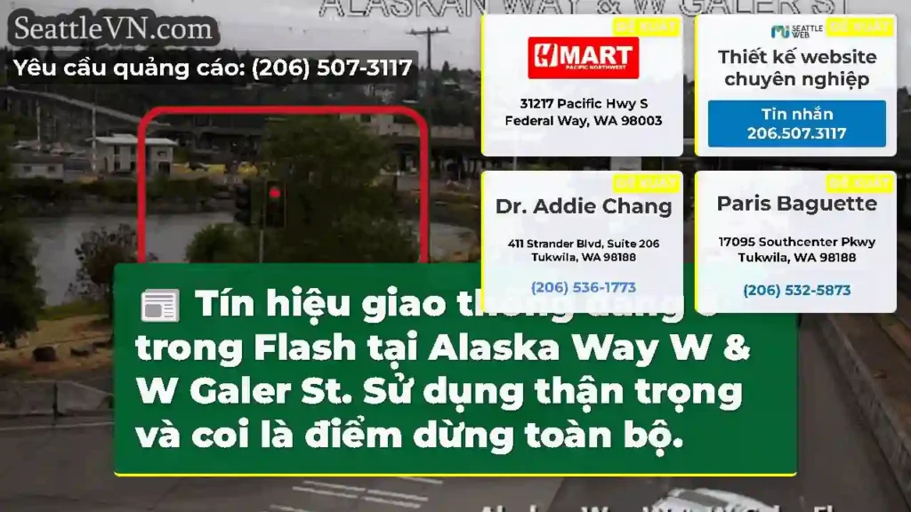 Tín hiệu giao thông đang ở trong Flash tại Alaska