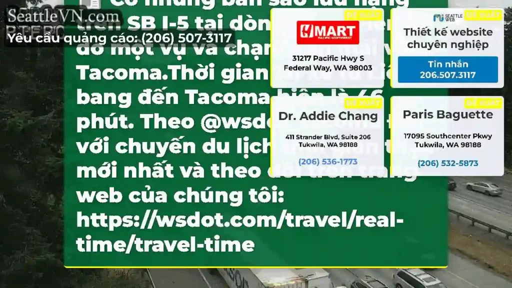 Có những bản sao lưu nặng trên SB I-5 tại dòng