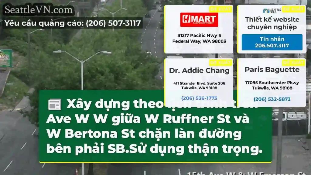 Xây dựng theo lịch trình trên Ave W W giữa W