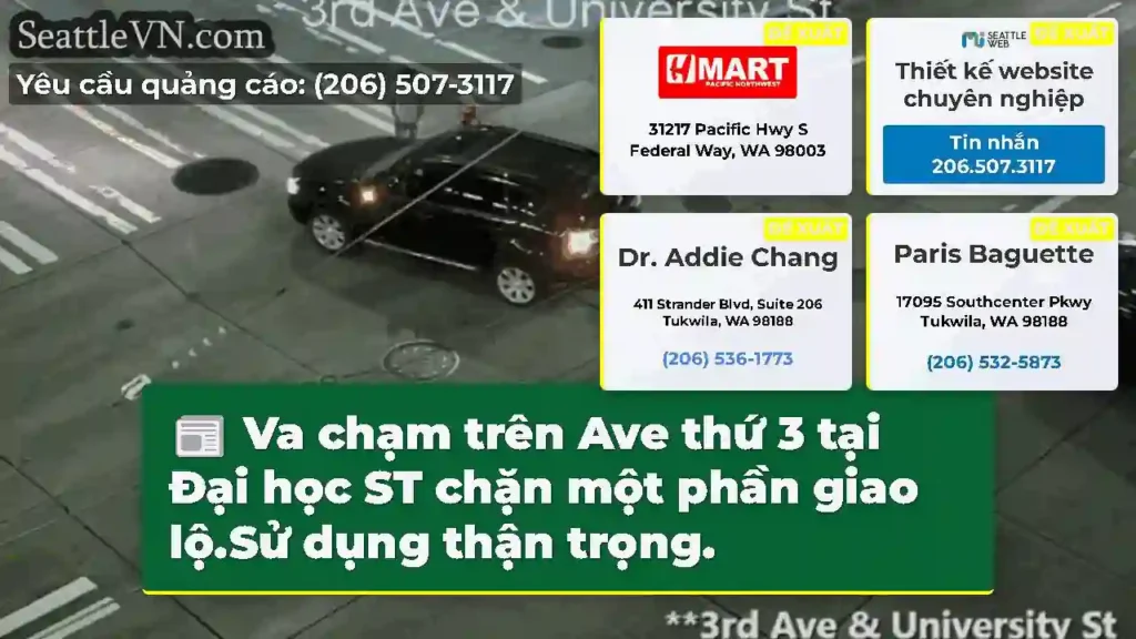 Va chạm trên Ave thứ 3 tại Đại học ST chặn một