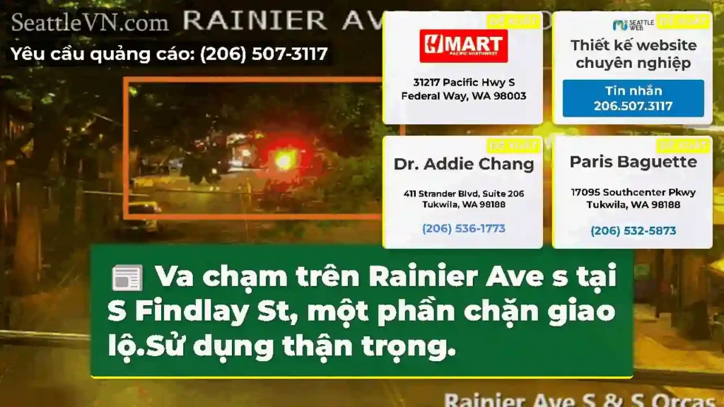 Va chạm trên Rainier Ave s tại S Findlay St, một
