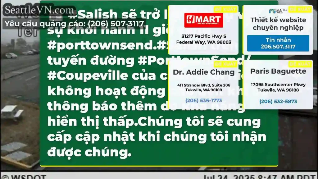 #Salish sẽ trở lại dịch vụ với sự khởi hành 11