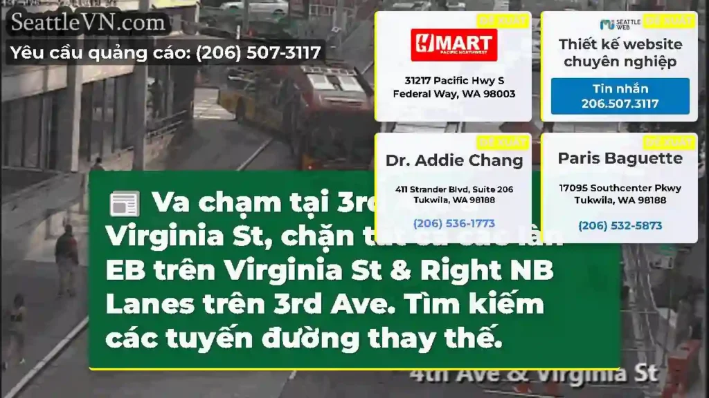 Va chạm tại 3rd Ave & Virginia St, chặn tất cả