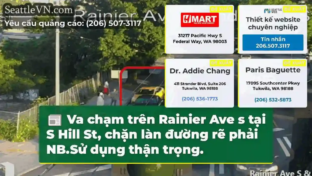 Va chạm trên Rainier Ave s tại S Hill St, chặn
