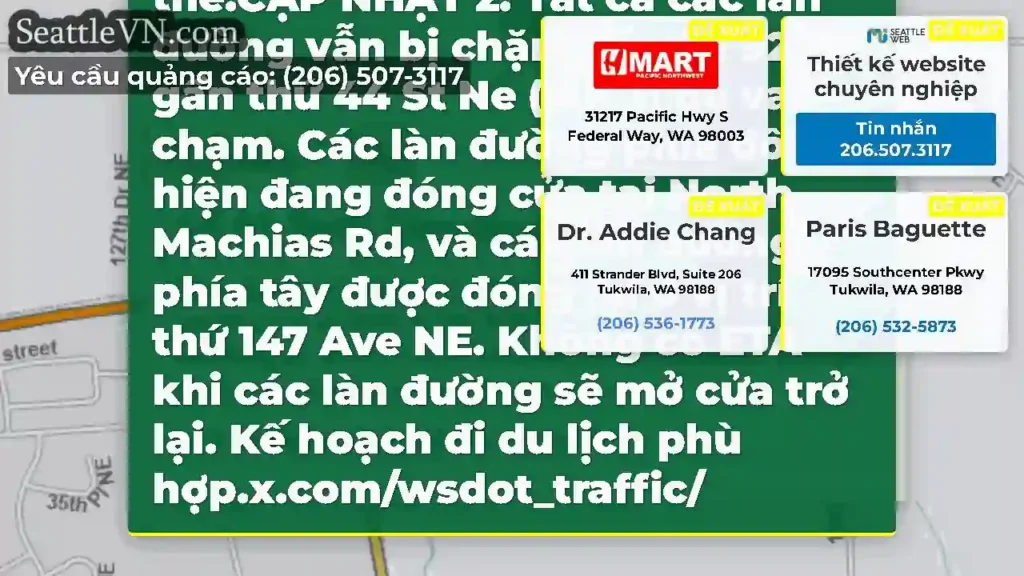 CẬP NHẬT 3: SR 92 Gần thứ 44 St Ne (MP 3) vẫn bị