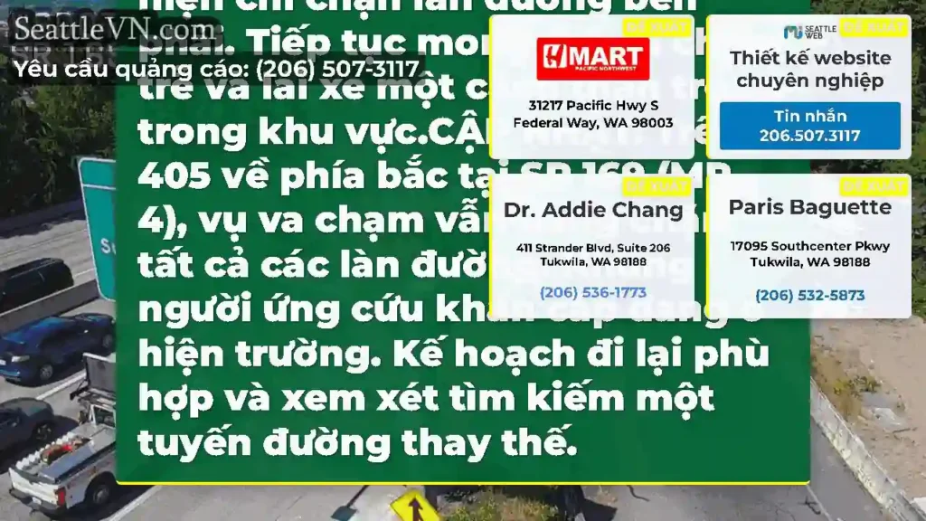 CẬP NHẬT 2: Trên I-405 về phía bắc tại SR 169, vụ
