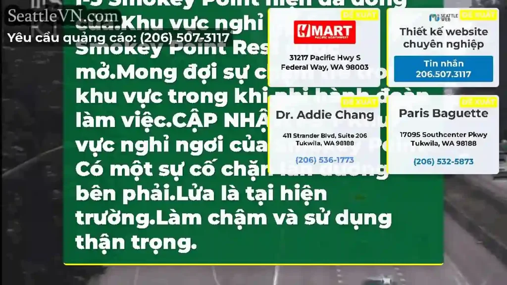 CẬP NHẬT: Khu vực nghỉ ngơi I-5 Smokey Point hiện