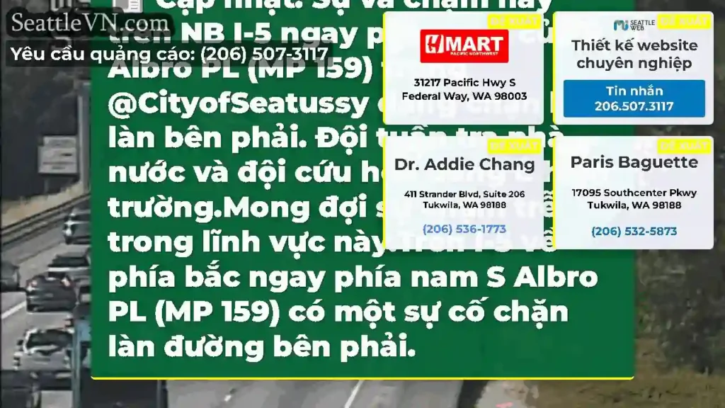 Cập nhật: Sự va chạm này trên NB I-5 ngay phía