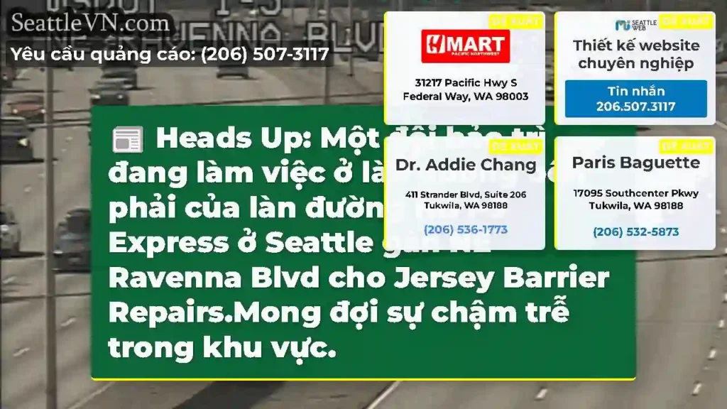 Heads Up: Một đội bảo trì đang làm việc ở làn