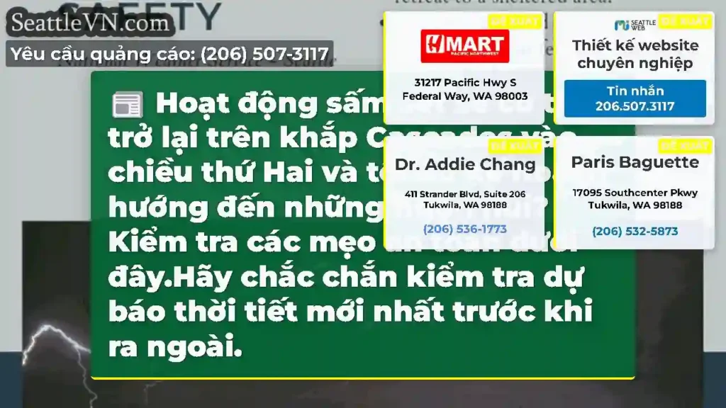Hoạt động sấm sét sẽ có thể trở lại trên khắp