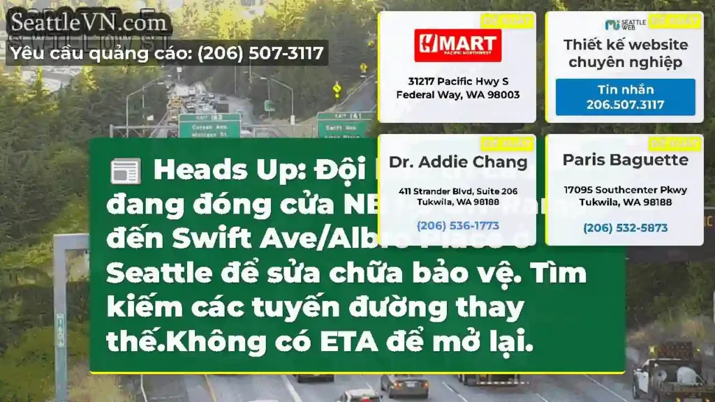 Heads Up: Đội bảo trì cầu đang đóng cửa NB I-5