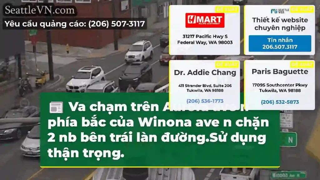 Va chạm trên Aurora ave n phía bắc của Winona ave