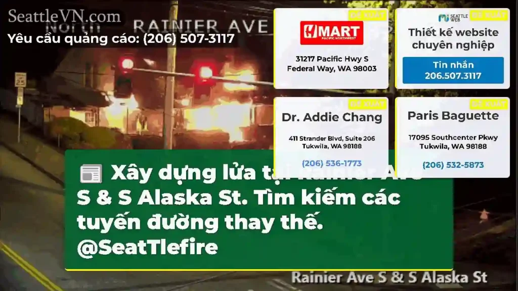 Xây dựng lửa tại Rainier Ave S & S Alaska St. Tìm